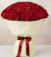 Букет 101 Красная роза Милано #REPLACE_PRED# Высоком