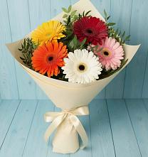 Букет цветов из:  Герберы в Высоком