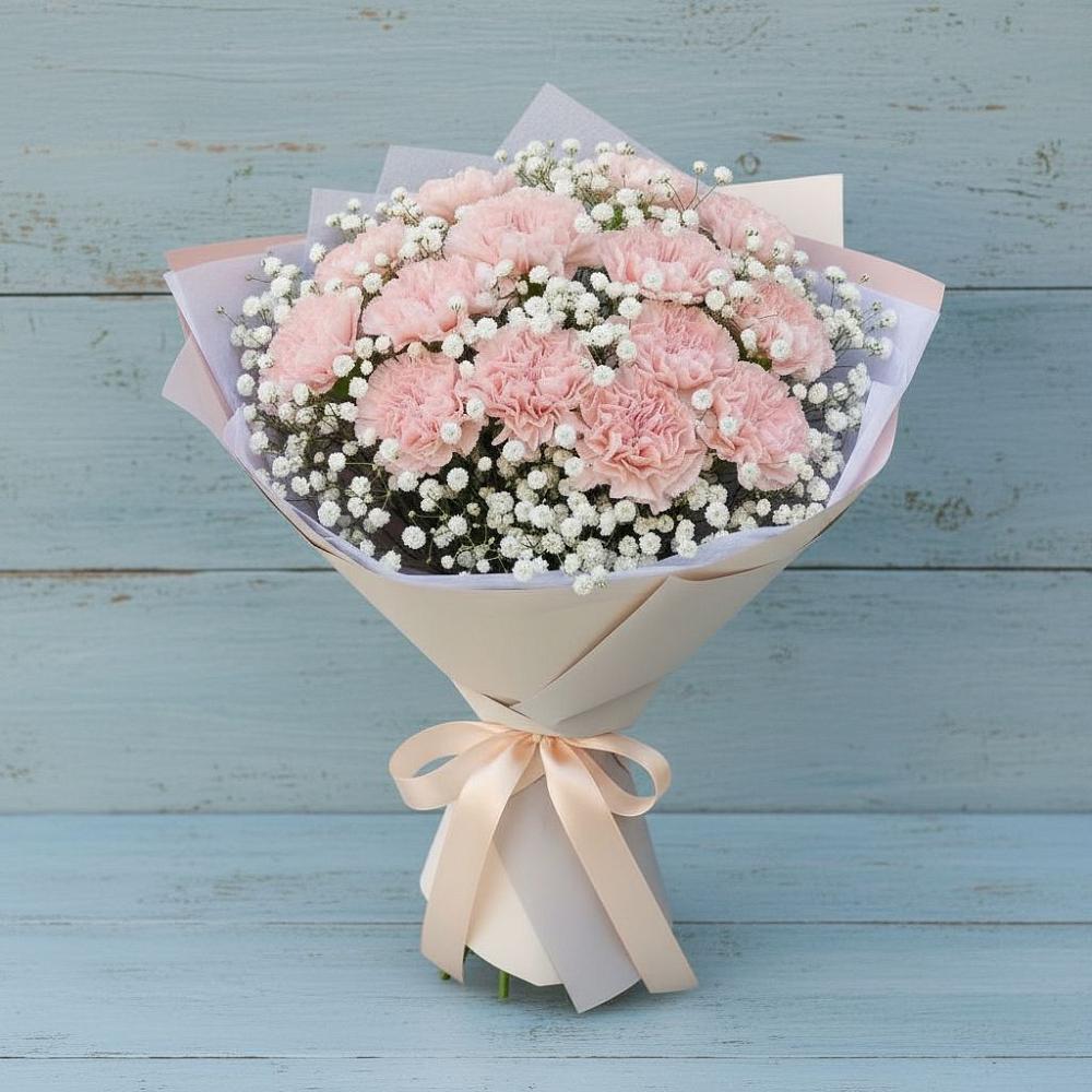 Букет цветов из: Гвоздики в Высоком