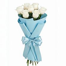 Букет 7 белых роз Проуд в Высоком