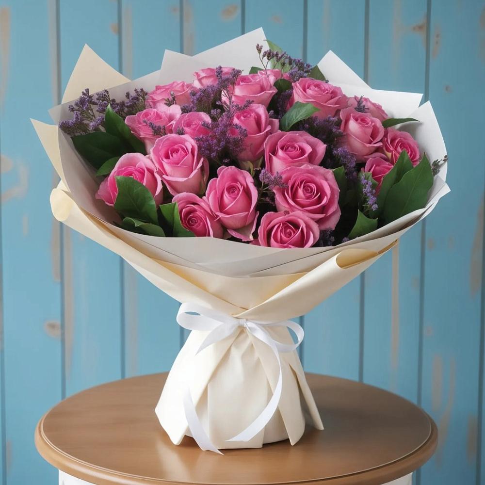 Букет цветов из: Розы в Высоком