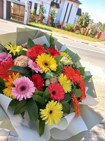 Букет цветов из: Герберы в Высоком