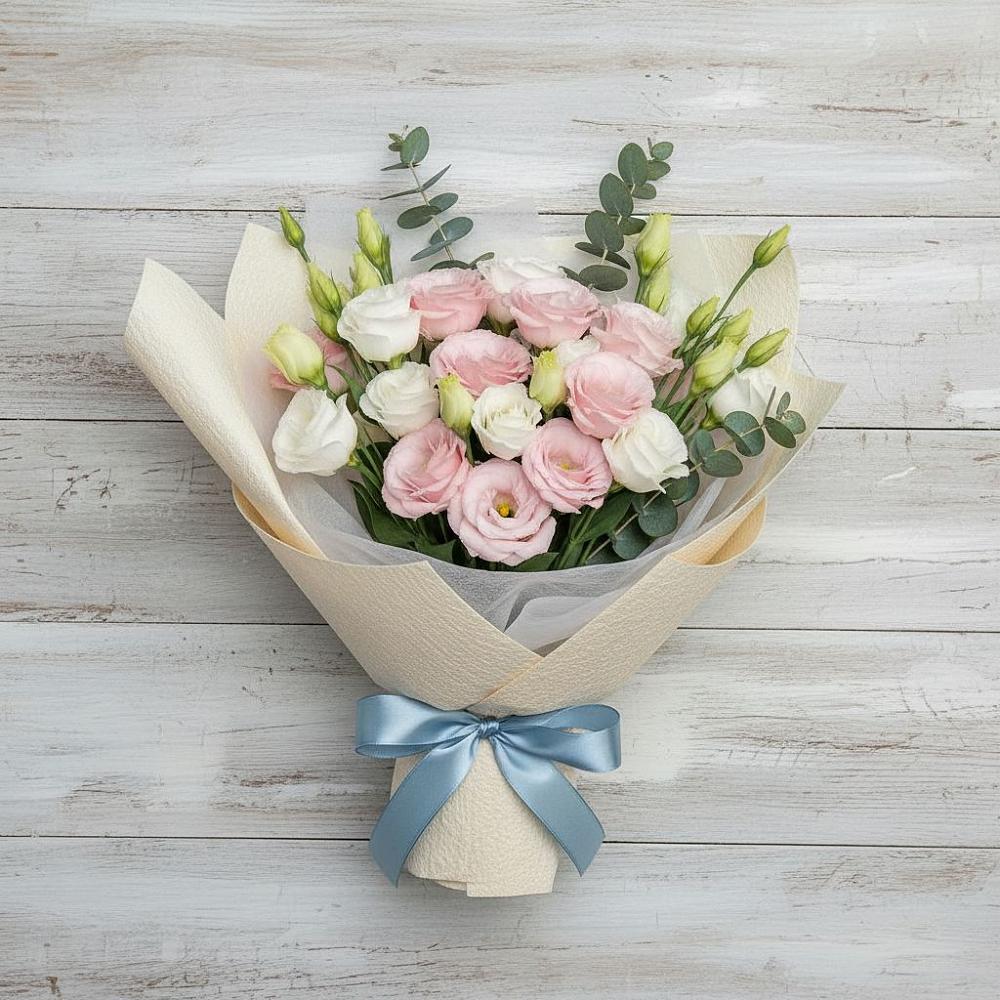 Букет цветов из: Лизиантусы в Высоком